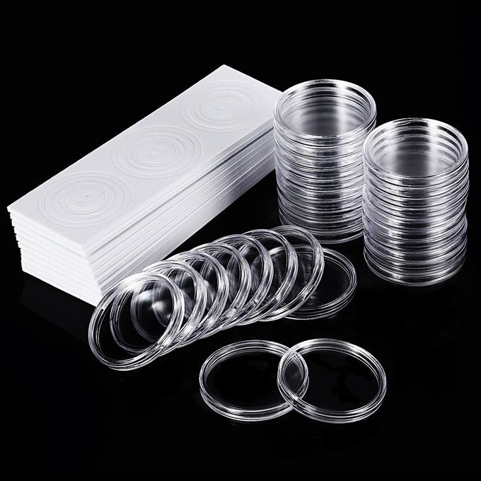 46mm Coin Protective Case Capsules Organizer Storage-Clear