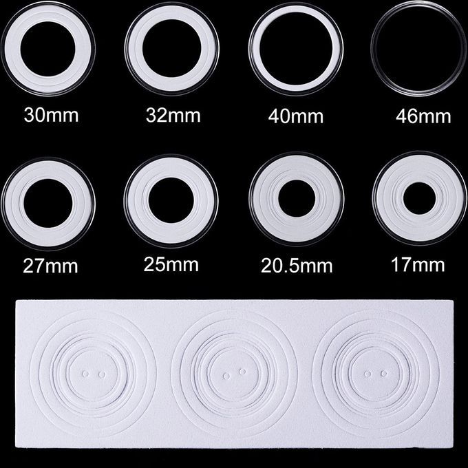 46mm Coin Protective Case Capsules Organizer Storage-Clear