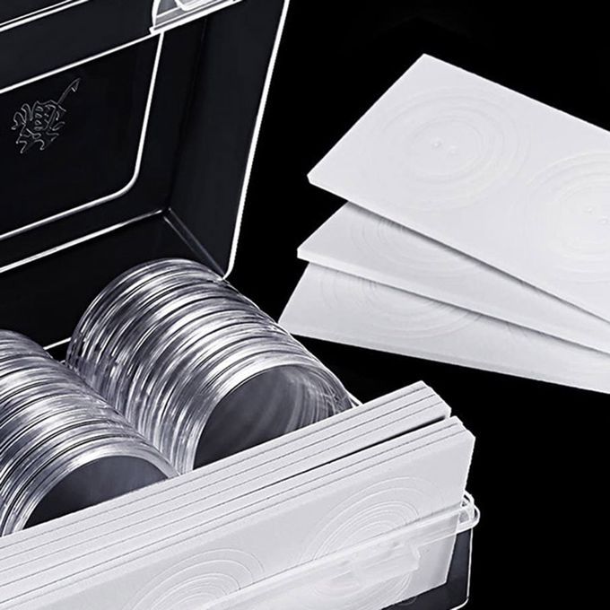 46mm Coin Protective Case Capsules Organizer Storage-Clear