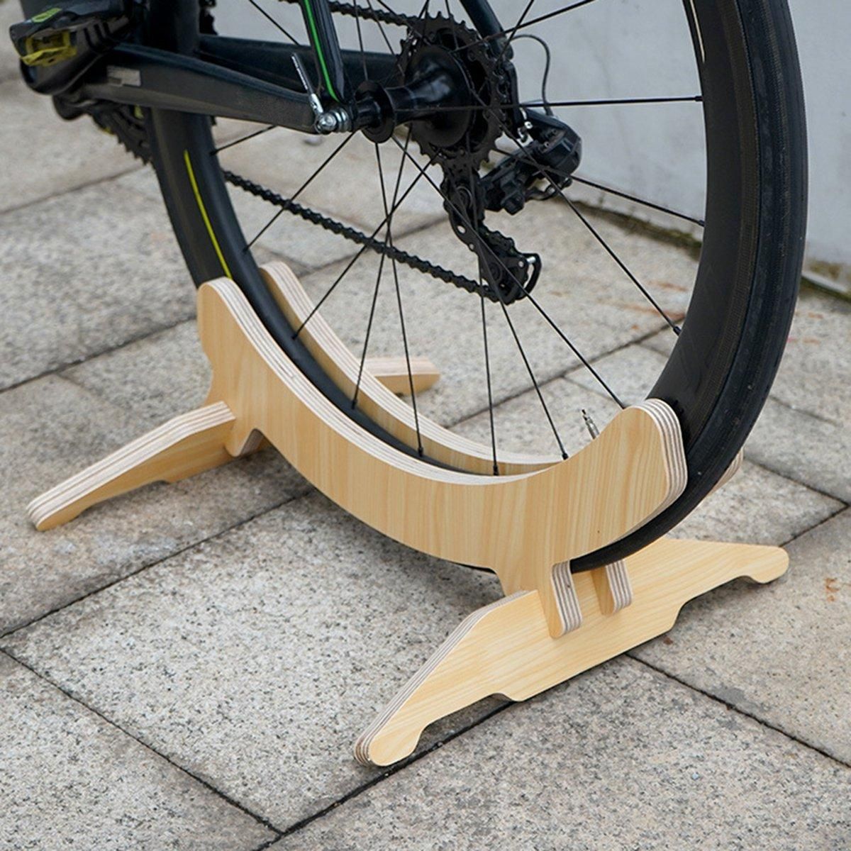 Bicycle Parking Rack Display Wooden Rack Road Bike Parking Stands Suitable for 23C-30C Road Bikes Mount Support