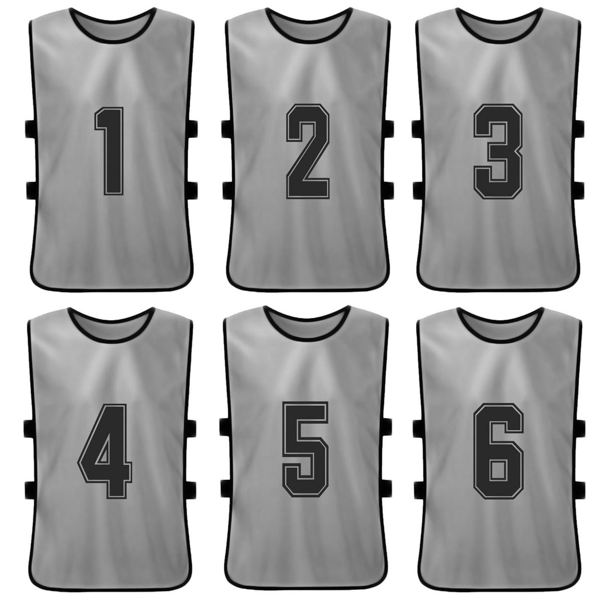 12 PCS Adults Soccer Pinnies 2 Colors Quick Drying Football Team Jerseys Youth Sports Scrimmage Soccer Team Training Numbered Bibs Practice Sports Vest
