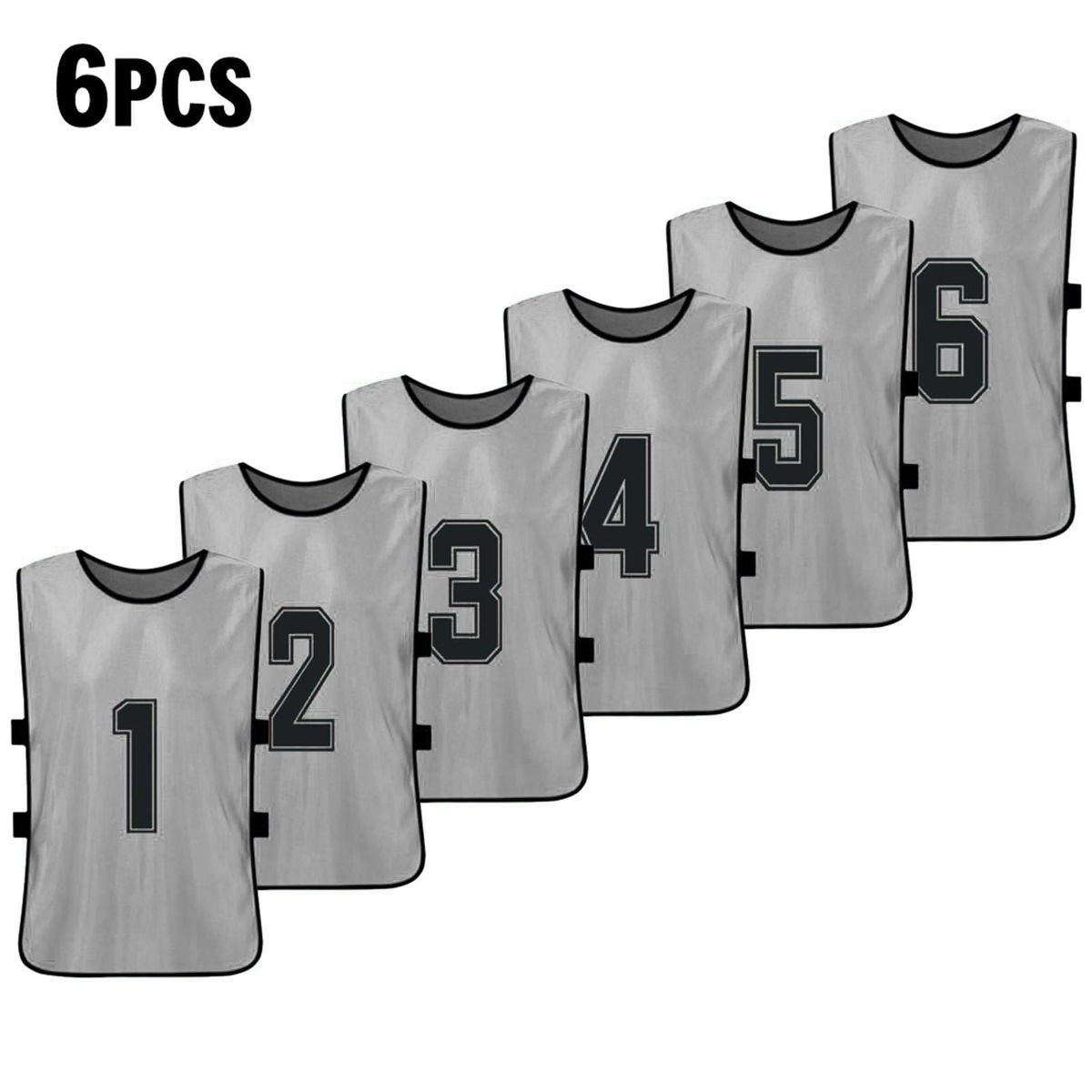 12 PCS Adults Soccer Pinnies 2 Colors Quick Drying Football Team Jerseys Youth Sports Scrimmage Soccer Team Training Numbered Bibs Practice Sports Vest
