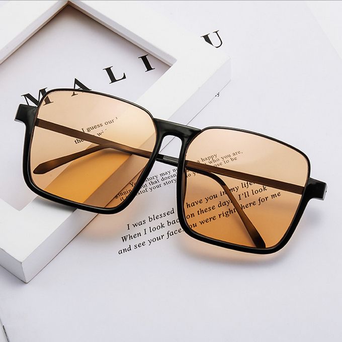 Extra Large Frame Anti-blue Light Retro Glasses Square Glasses Anti-ultraviolet