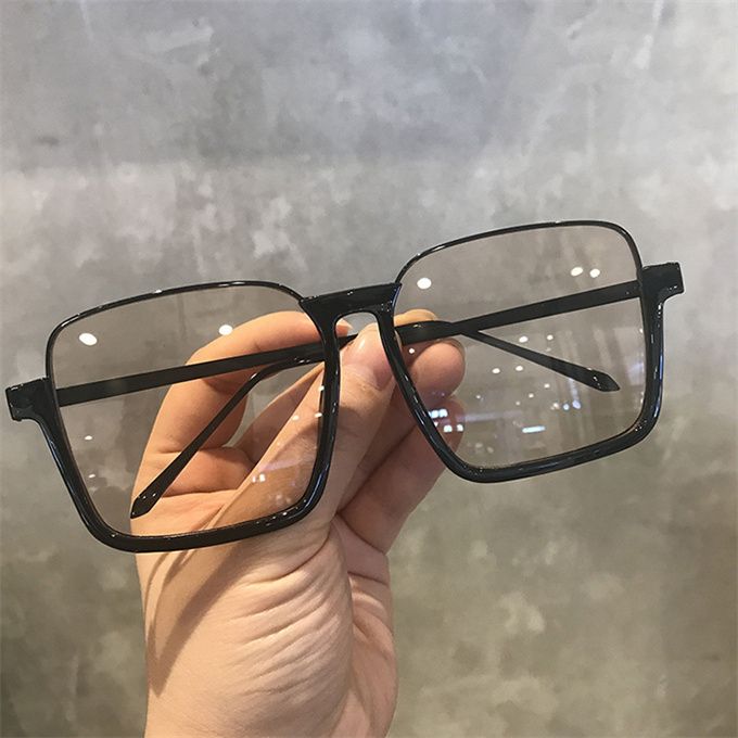 Extra Large Frame Anti-blue Light Retro Glasses Square Glasses Anti-ultraviolet