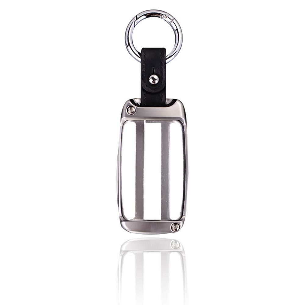 Car Key Shell Cover Trim for Land Rover Discovery Sport LR4 LR5 Range Rover Evoque Sport Velar Silver