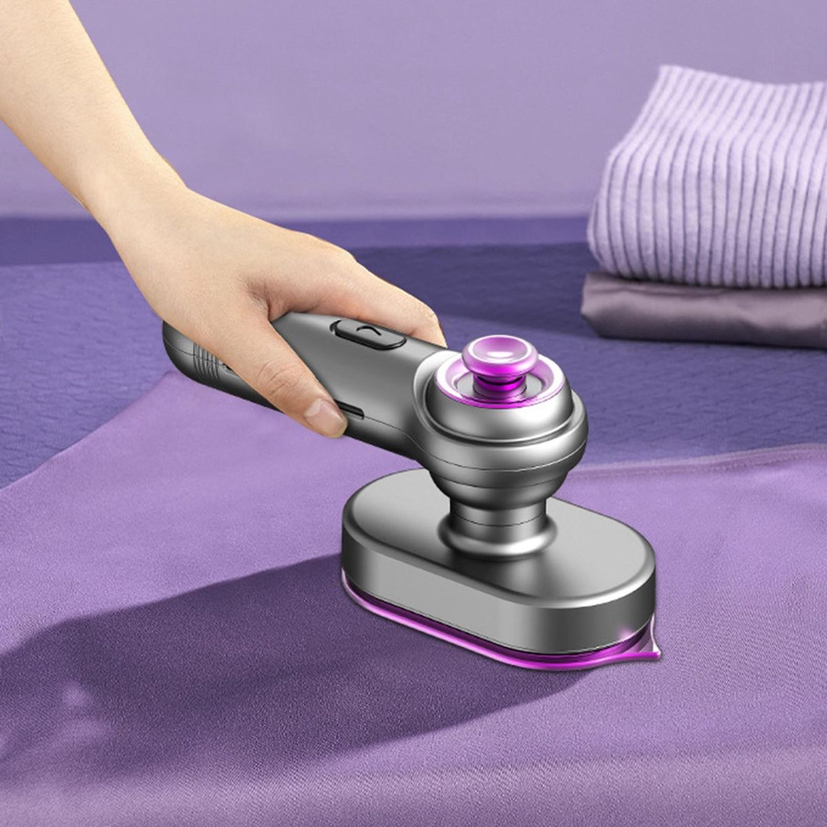 Flat Hanging Functions Mini Steamer 2-in-1 Ironing Steamer Powerful Grey