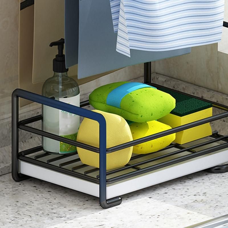RacksSponge Holder Storage Rack Stainless Steel Dish Cloth Drain Rack Clean Sponge Holder Rag Storage Rack Shelf Towel