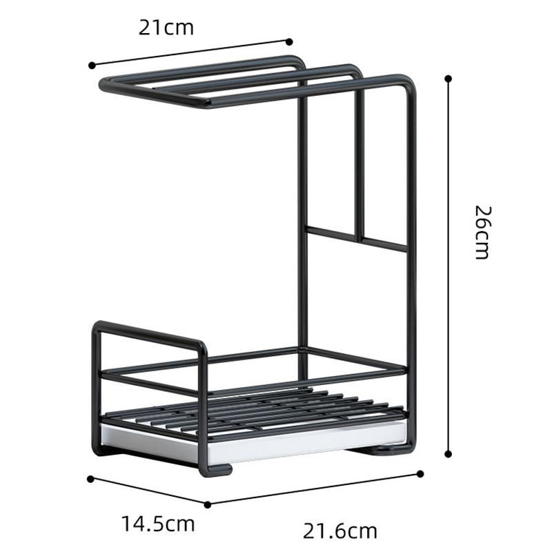 RacksSponge Holder Storage Rack Stainless Steel Dish Cloth Drain Rack Clean Sponge Holder Rag Storage Rack Shelf Towel