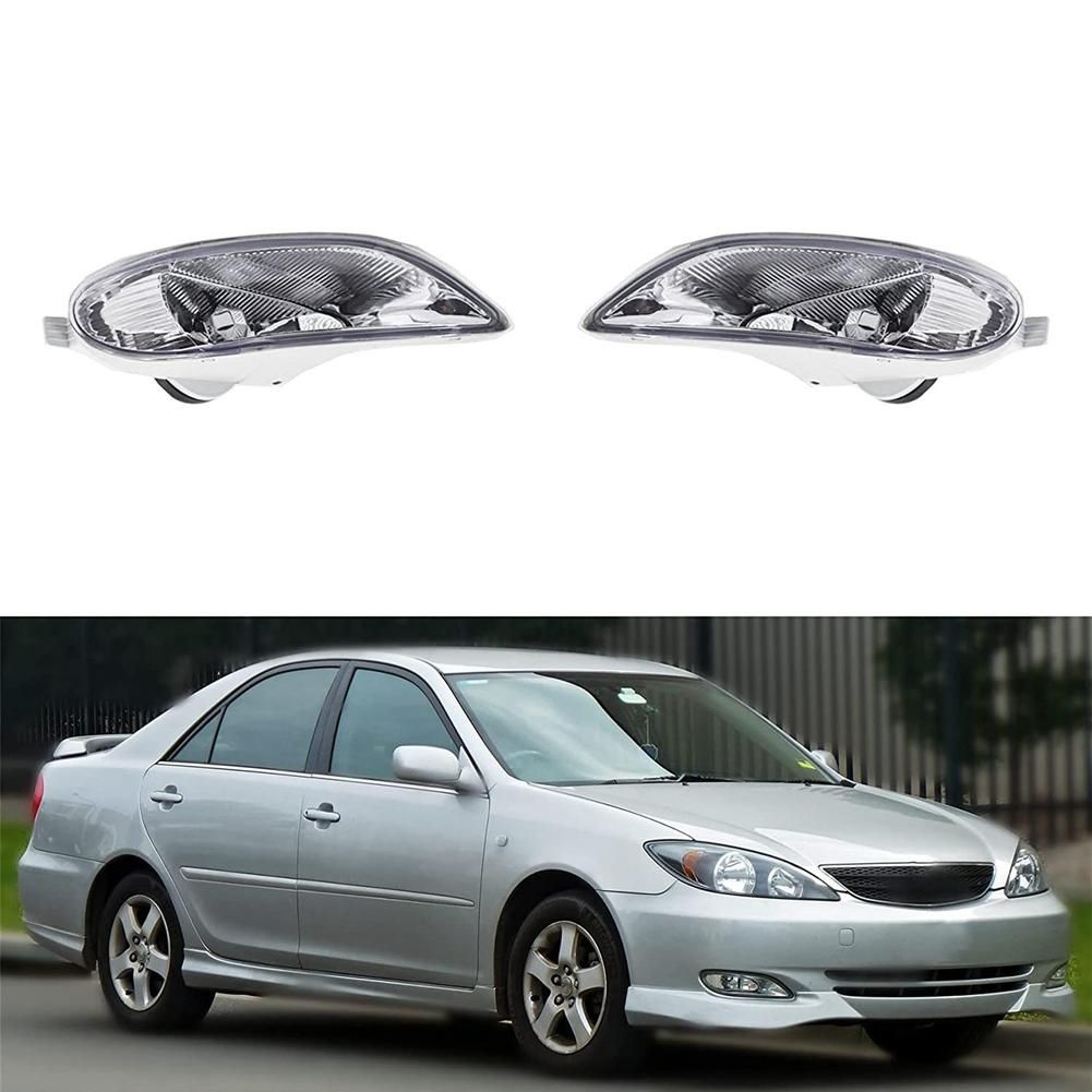 Pair Car Bumper Front Lamps Fog Lights with Clear Lens for Toyota Camry 2002-2004 Corolla 2005-2008 Solara 2002-2003