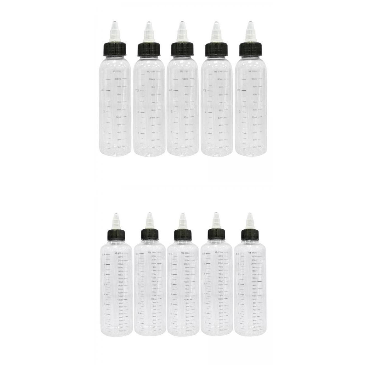 10pcs 120/250ml Tattoo Ink Bottle With Twist Hat + Scale