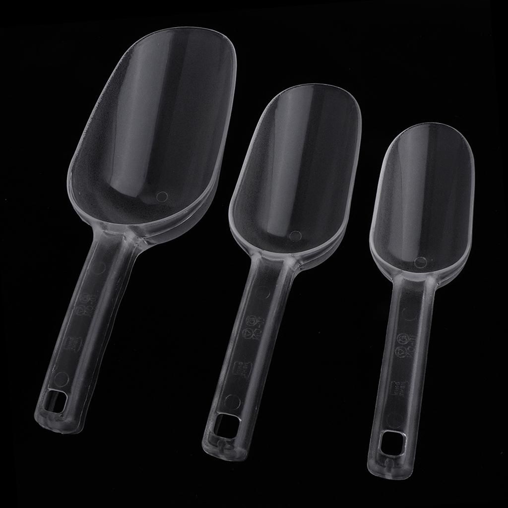 Set Of 3 Assorted Size Clear Acrylic   Dessert