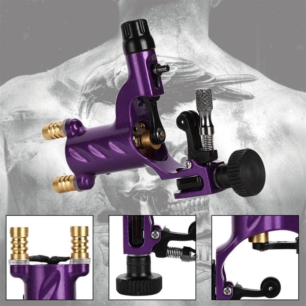 Powerful Rotary Tattoo Machine Grommet Grip Foot Pedal  Purple