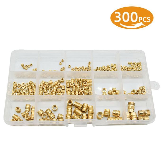 300x M2 M2.5 M3 M4 M5 M6 Female Thread Knurled Nut Threaded Insert