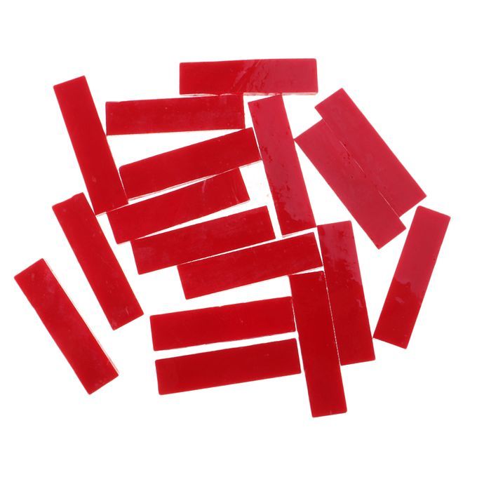 80 Pieces Glass Mosaic Tiles For DIY Arts Crafts Rectangle Red
