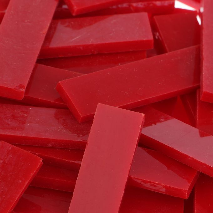 80 Pieces Glass Mosaic Tiles For DIY Arts Crafts Rectangle Red