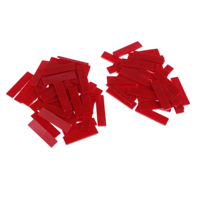 80 Pieces Glass Mosaic Tiles For DIY Arts Crafts Rectangle Red