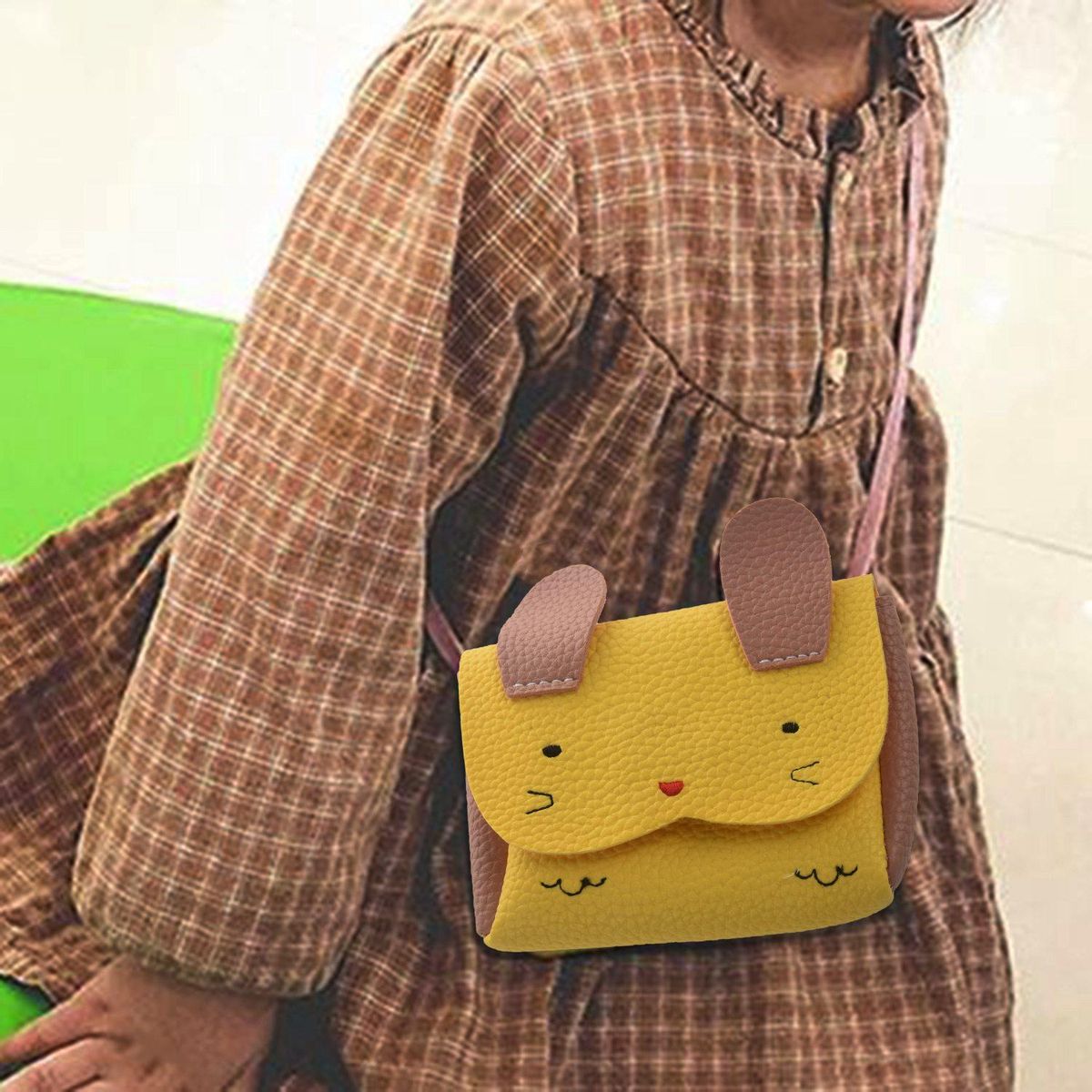 PU Leather Kids Rabbit Mini Messenger Bag Baby Girls