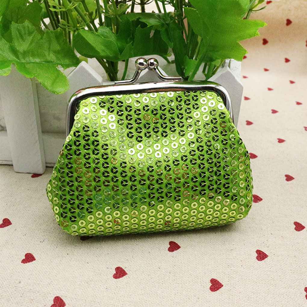 Womens Small Sequin Wallet Card Holder Coin Purse Clutch Handbag For
