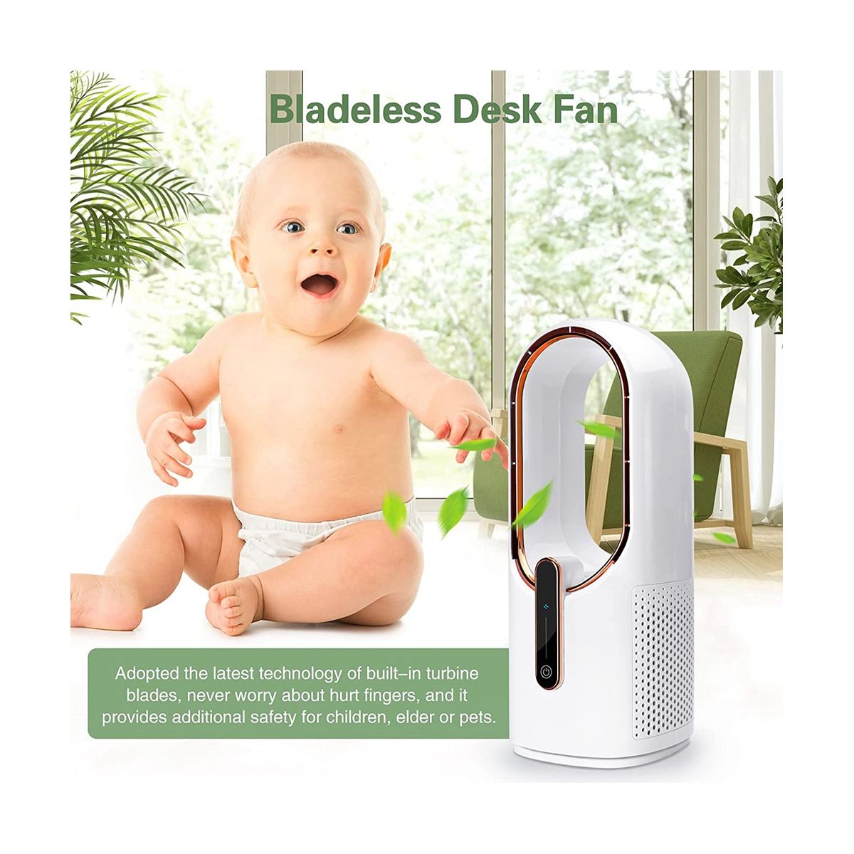 Desk Fan less Office Fan Small Cooling Fan Portable Silent Fan Type-C Charging for Office Living Room Bedroom