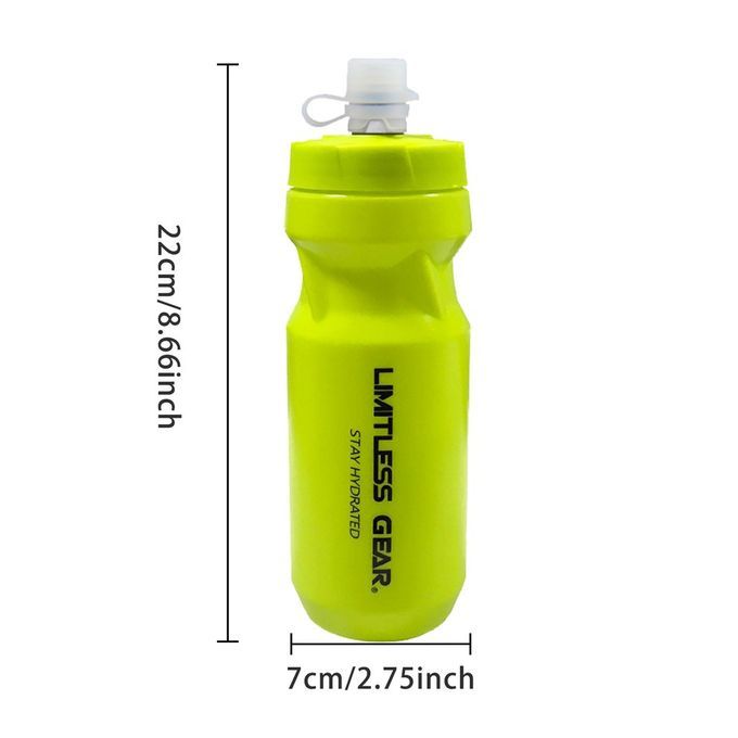 Portable   Water Bottle For  Y Ling And Running Non-odor Water Bottle-fluorescent Yellow-22*7cm