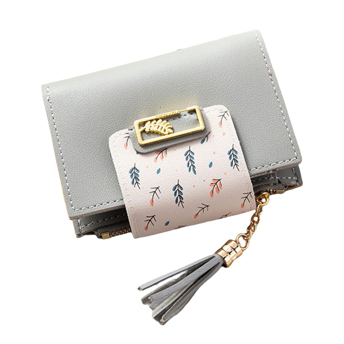 Short Wallet Japan Style Space-saving Short Wallet Grey