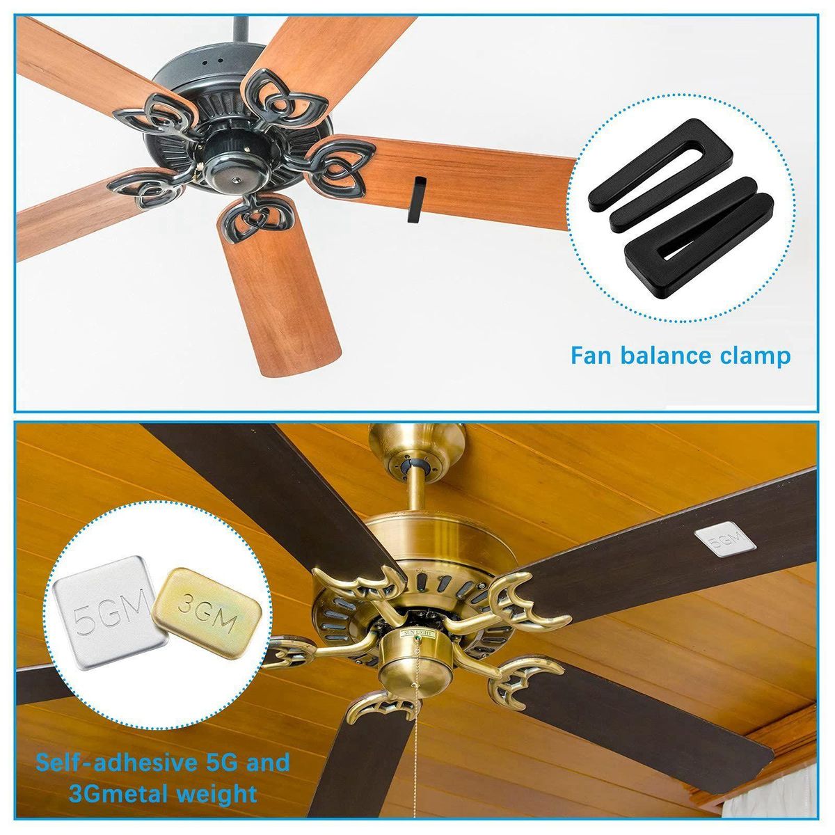 6 Sets of Ceiling Fan  Balancing Kit Fan Weight