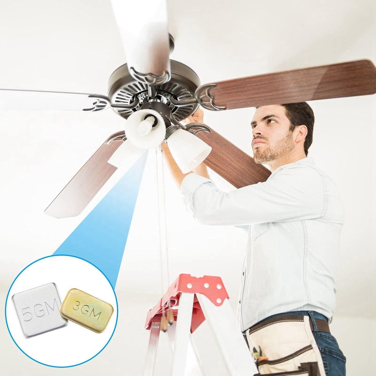 6 Sets of Ceiling Fan  Balancing Kit Fan Weight