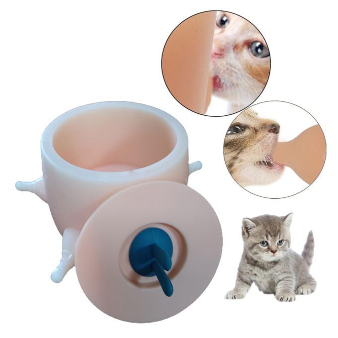 Puppy Feeder Milk Bowls 5 Nipples Lid Nursing Station Baby Cats