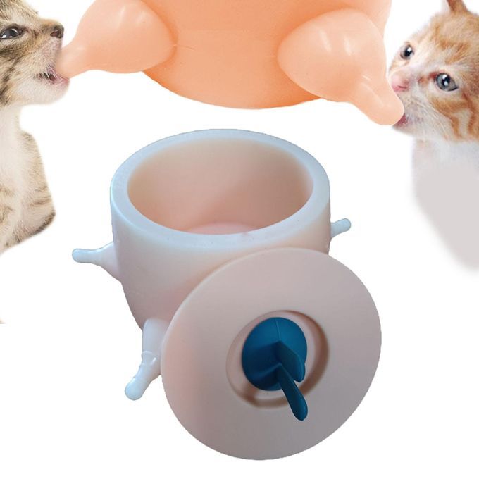 Puppy Feeder Milk Bowls 5 Nipples Lid Nursing Station Baby Cats