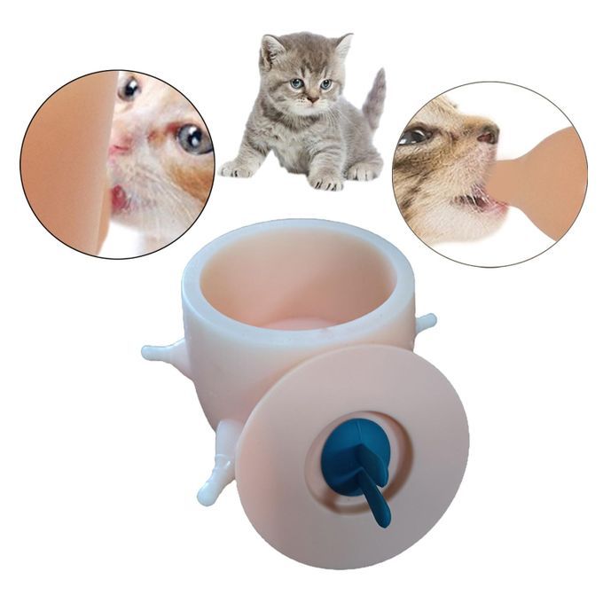 Puppy Feeder Milk Bowls 5 Nipples Lid Nursing Station Baby Cats