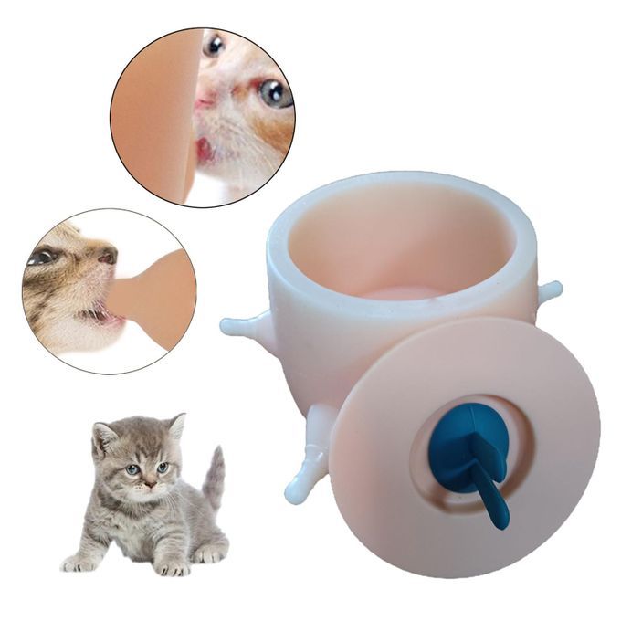 Puppy Feeder Milk Bowls 5 Nipples Lid Nursing Station Baby Cats
