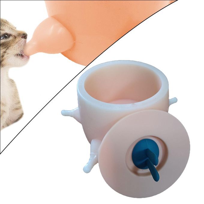 Puppy Feeder Milk Bowls 5 Nipples Lid Nursing Station Baby Cats