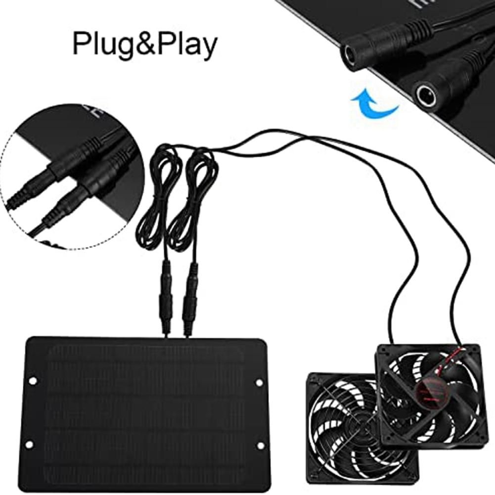 Solar Panel Fan Kit, 10W 12V Solar Powered Fan , with 2M