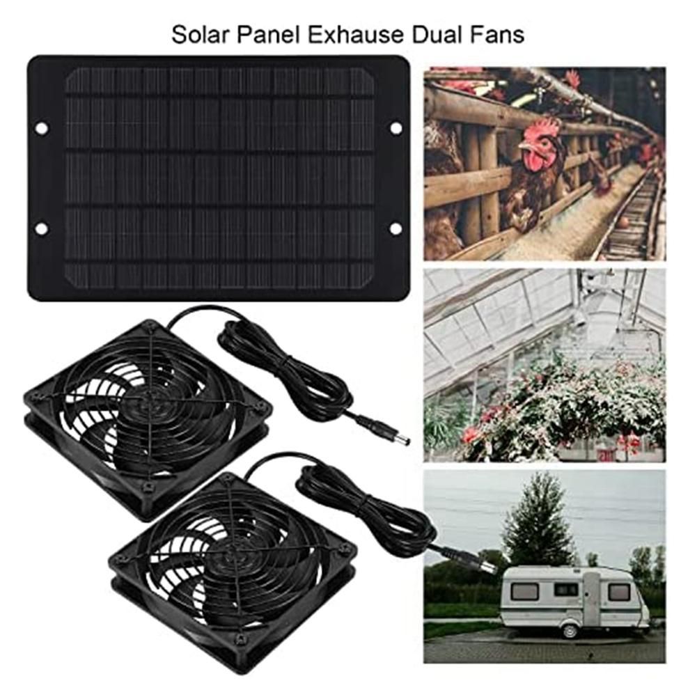 Solar Panel Fan Kit, 10W 12V Solar Powered Fan , with 2M