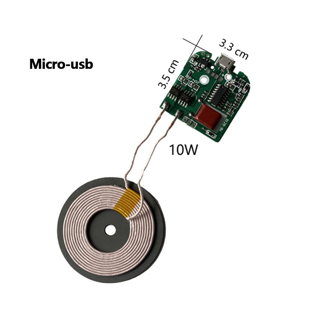 10W 15W 5V 12V Fast Charging Wireless Charger Transmitter Receiver Module Type-c USB + Coil Qi Charging FOR CAR PHONE Battery-10W Transmitter