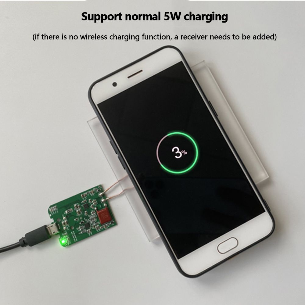 10W 15W 5V 12V Fast Charging Wireless Charger Transmitter Receiver Module Type-c USB + Coil Qi Charging FOR CAR PHONE Battery-10W Transmitter