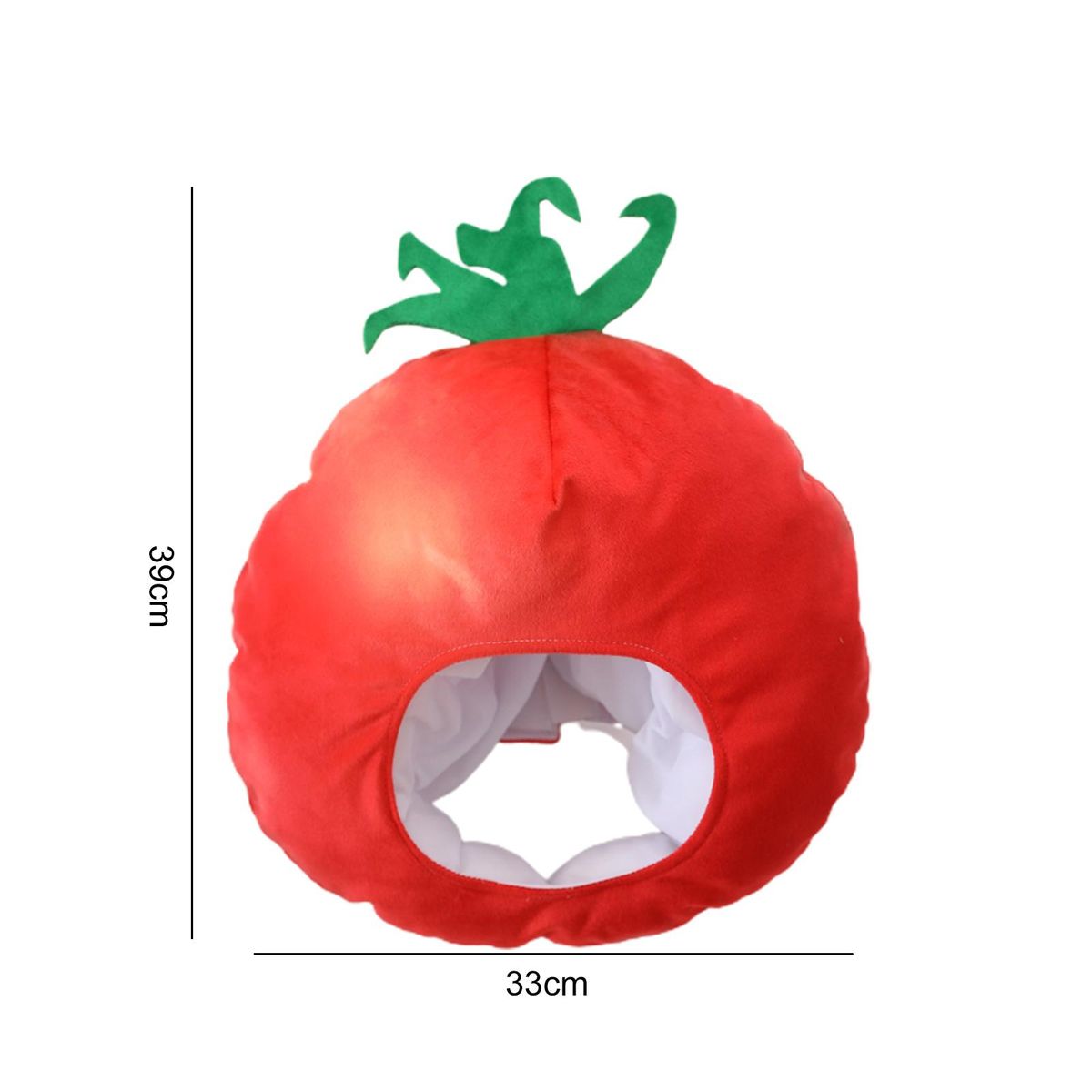 Cosplay Headgear Tomato Plush Headgear Prop Decoration Red