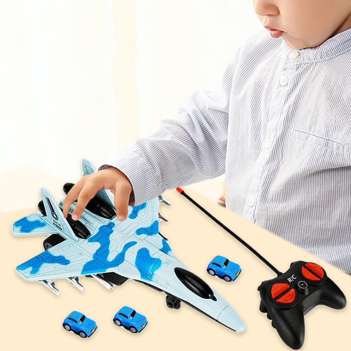 RC Airplane Toys Gifts With 27-Frequency Remote Control For Kids Blue
