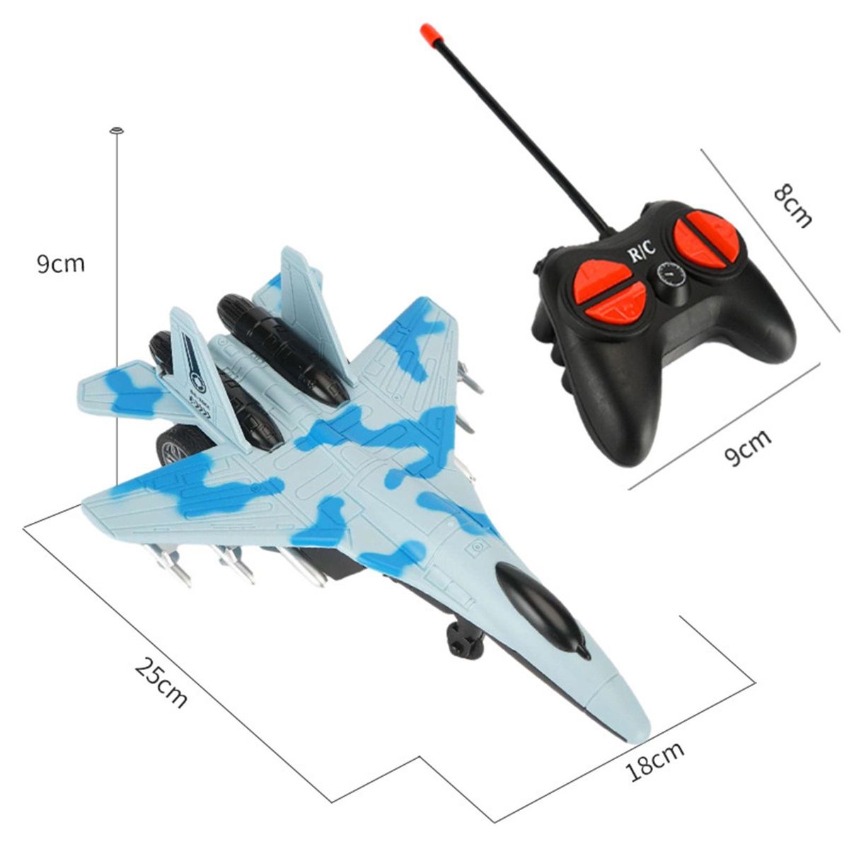 RC Airplane Toys Gifts With 27-Frequency Remote Control For Kids Blue
