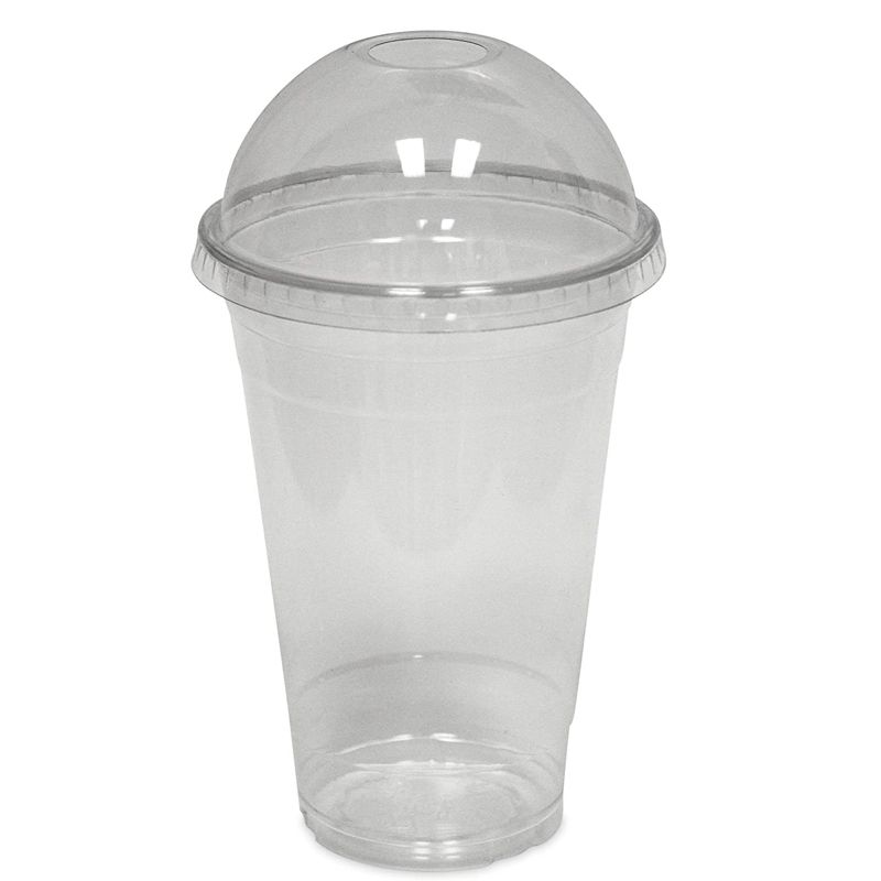 720ml Clear Plastic Disposable Cup With Dome Lid For Iced
