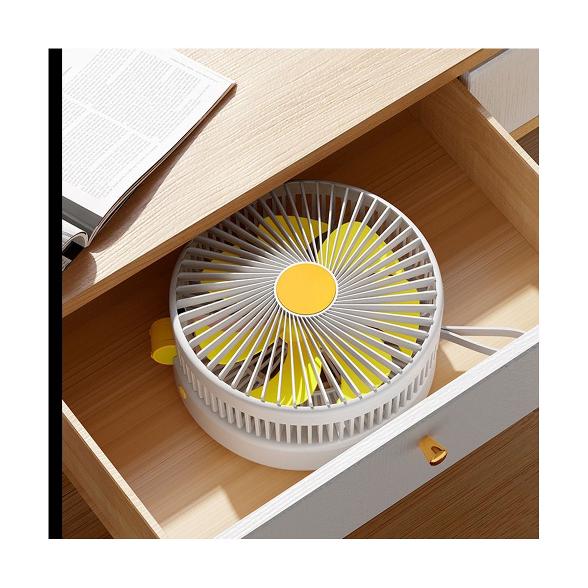 USB Desktop Folding Fan Rechargeable Portable Min
