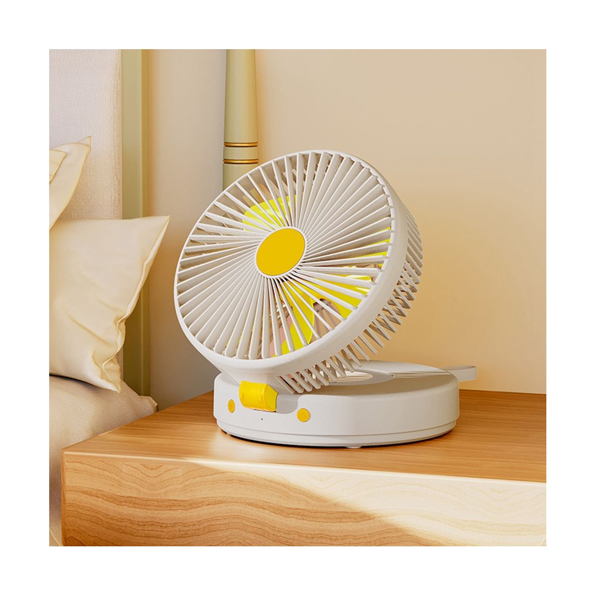 USB Desktop Folding Fan Rechargeable Portable Min