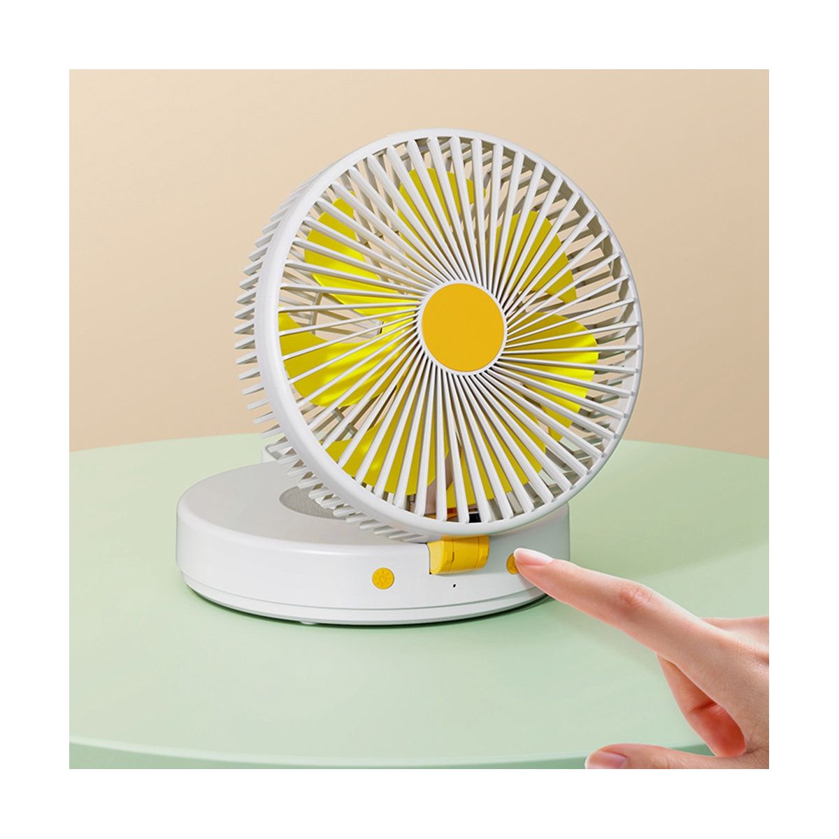 USB Desktop Folding Fan Rechargeable Portable Min