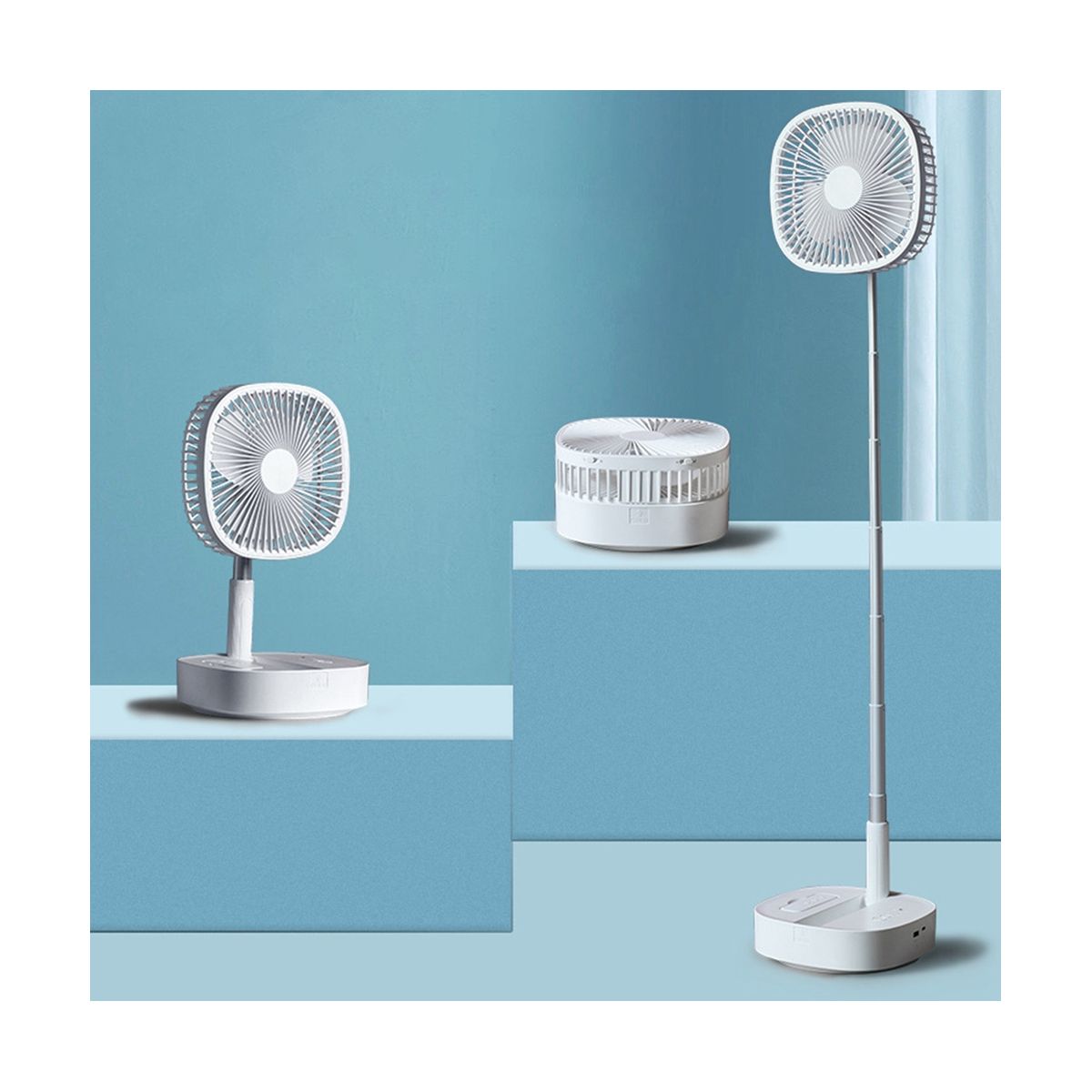Battery Operated Desk Fan 7200MAh Portable Oscilla