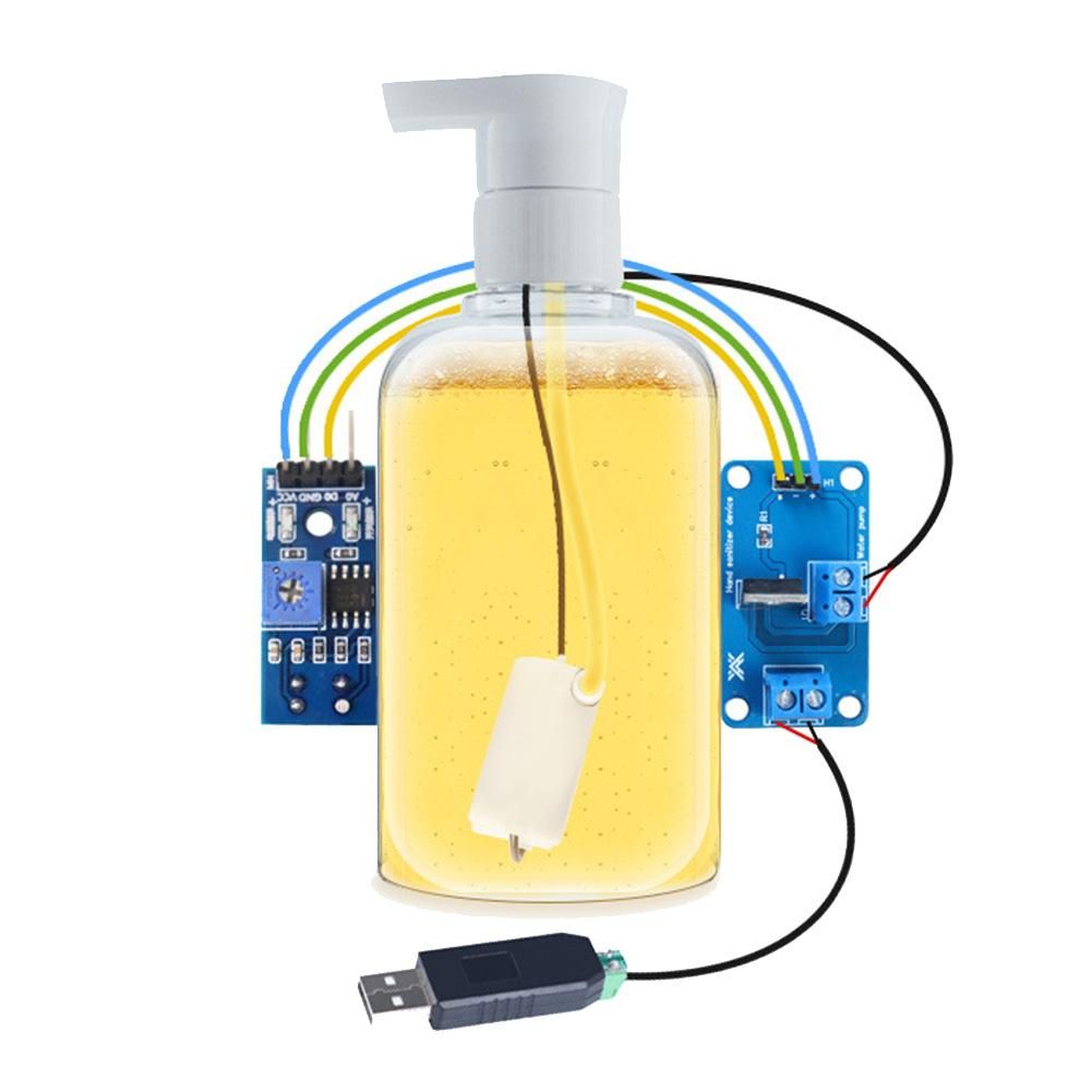 Auto Sensing Hand Sanitizer Pump DIY Graphical Programming