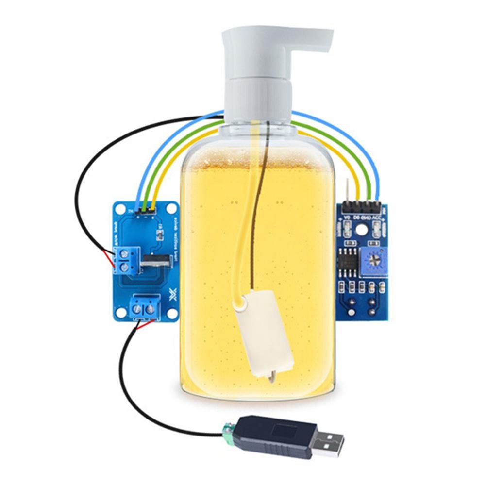 Auto Sensing Hand Sanitizer Pump DIY Graphical Programming