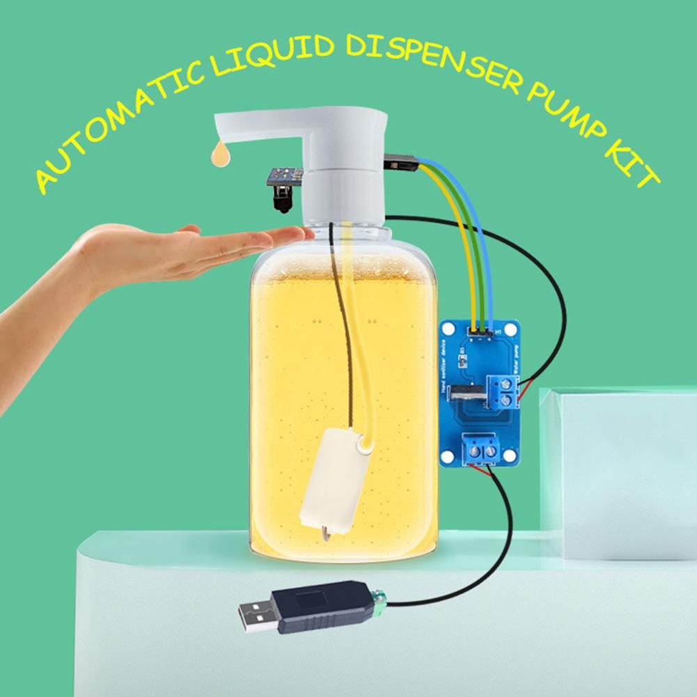 Auto Sensing Hand Sanitizer Pump DIY Graphical Programming