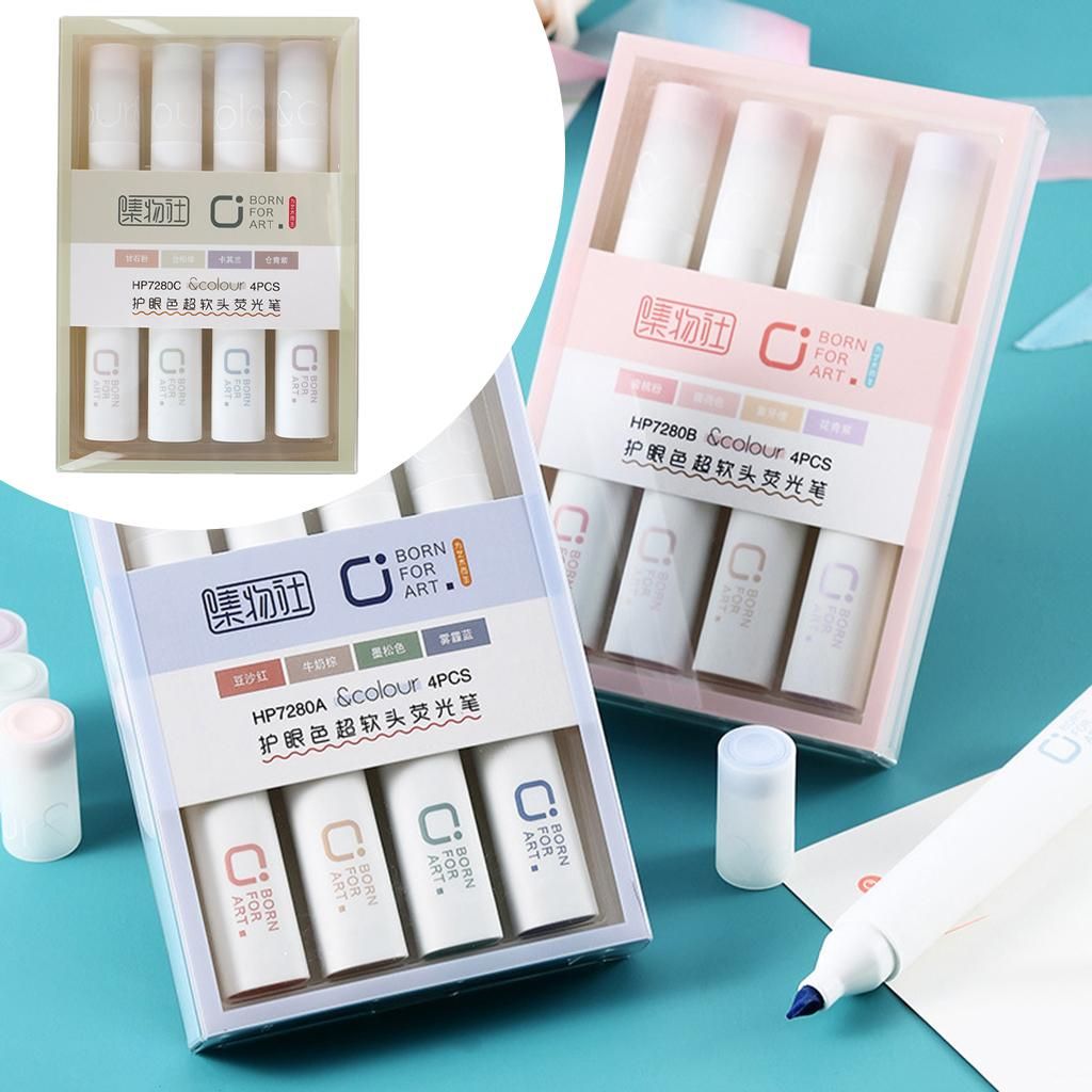 6 Pcs Olorful Highlighters Pens Set Marker For Home Office School C