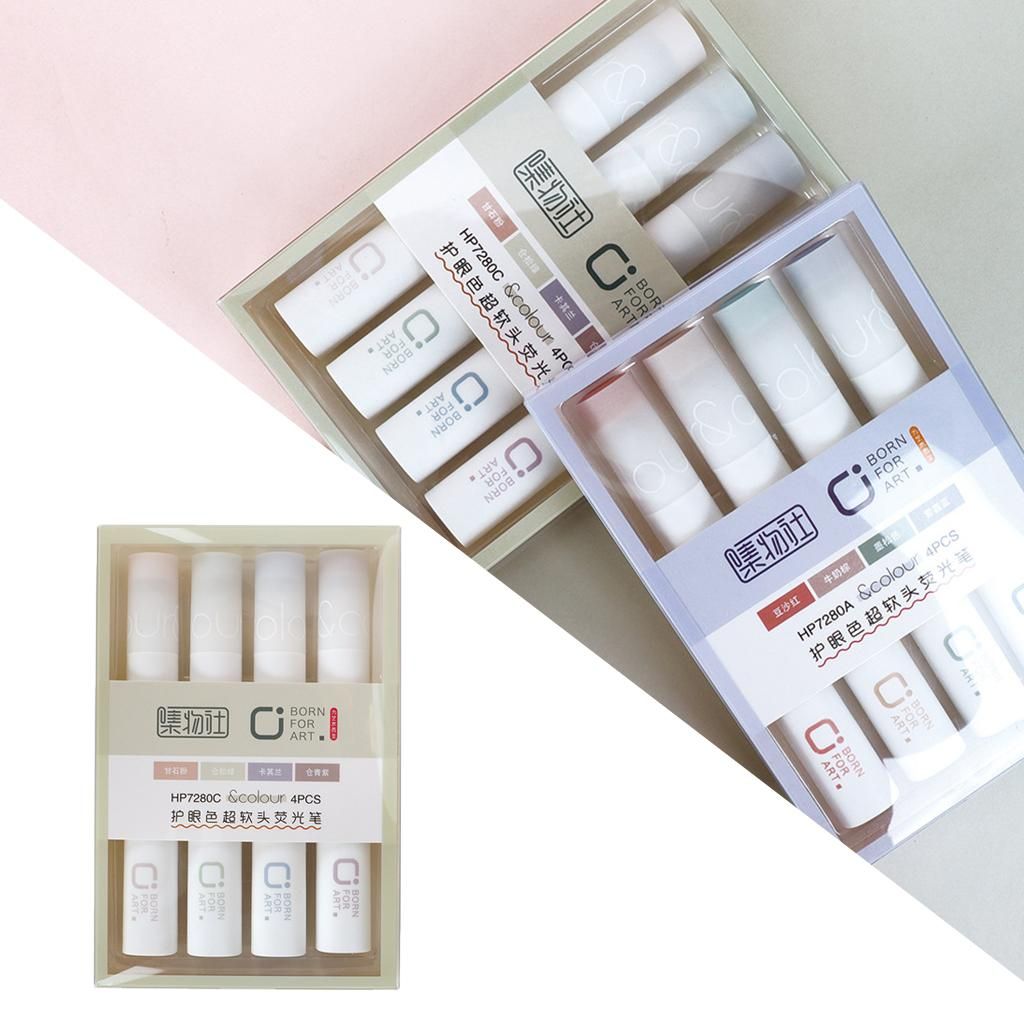 6 Pcs Olorful Highlighters Pens Set Marker For Home Office School C