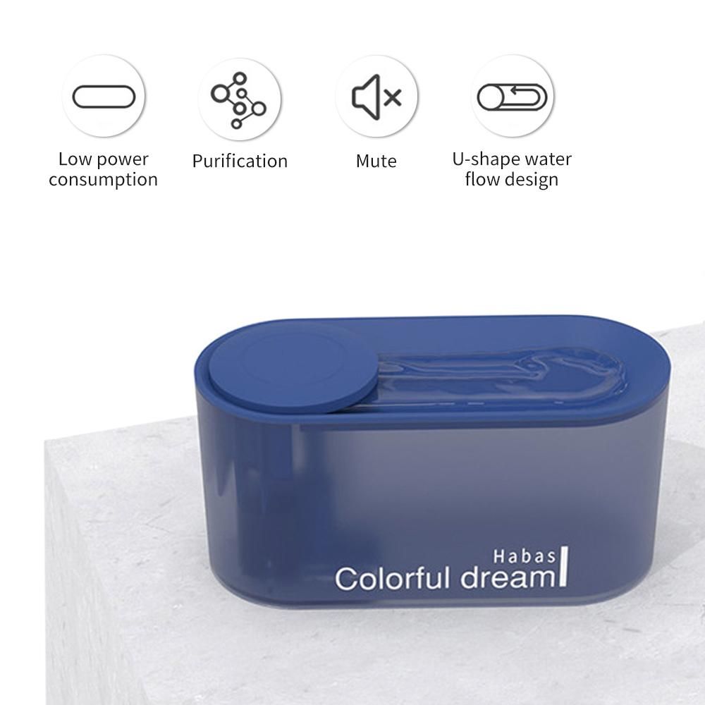Automatic Pet Water Dispenser 1.3L Cat Water Fountain Quiet U-shaped Water Flow for Cats Dogs Pets